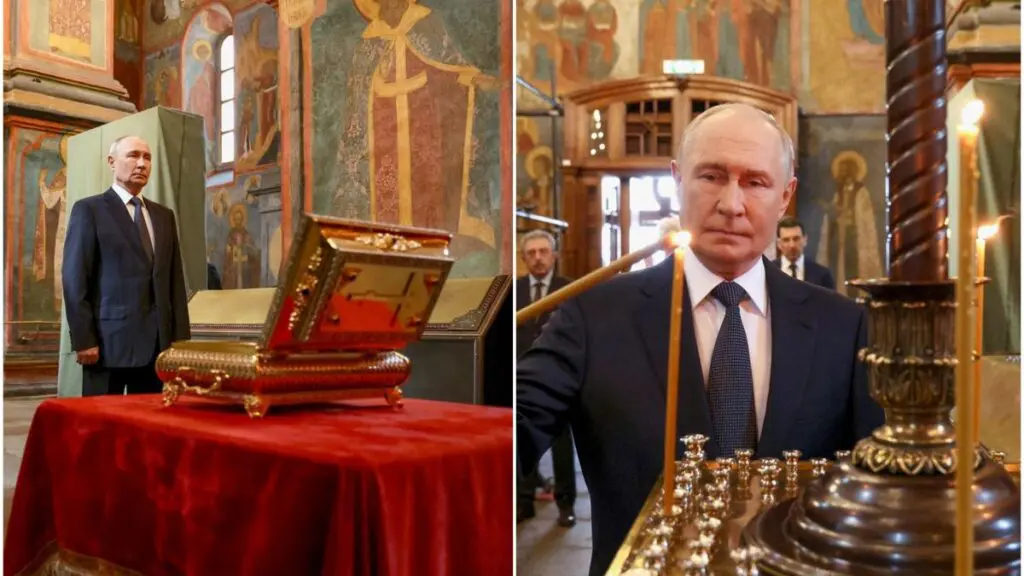 Putin a ordonat dezgroparea moaștelor unui cneaz ca să le trimită pe frontul din Ucraina. S-a dus să le și vadă: „Sunt miraculoase”