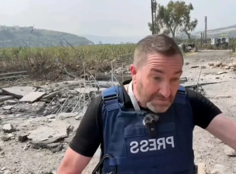 VIDEO // A rocket exploded near a team of Kremlin propagandists: the moment was captured during a filming in Lebanon