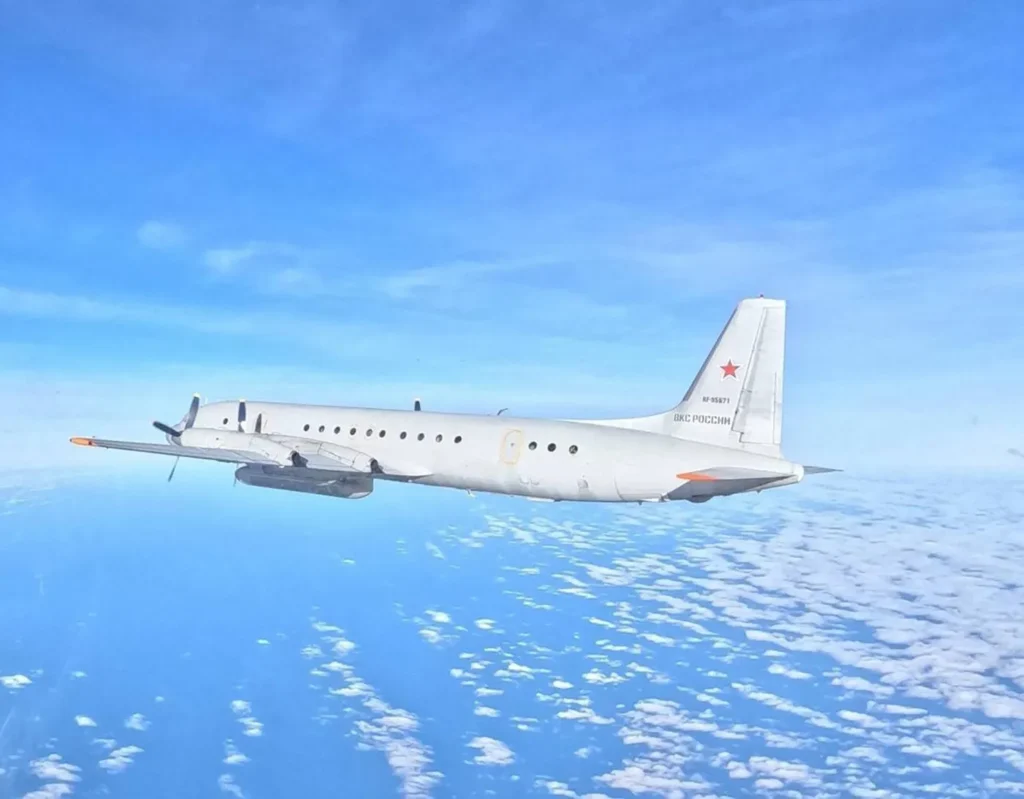 A Russian reconnaissance plane, intercepted by Poland over the Baltic Sea